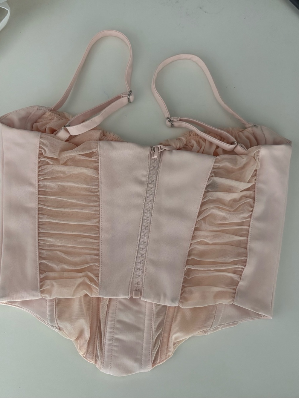 House of CB Rochelle Gathered Corset Blush Pink - Picture 7 of 8